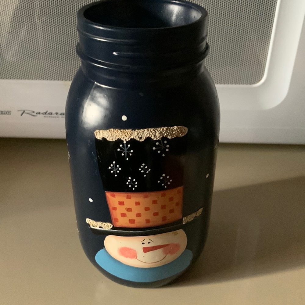 Christmas ball jar